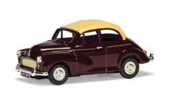 Corgi VA07105 Vanguards Morris Minor 1000 Convertible, Maroon 'B' Diecast Model