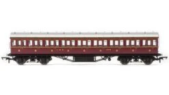 Hornby R4657A 57' Non-corridor Third Class 11718 In LMS Crimson - Era 3