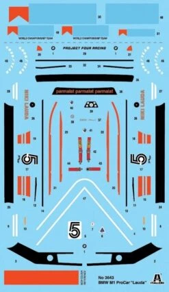 Italeri 3643 BMW M1 Procar Model Kit 1:24 Scale -Model World Shop 3122087111