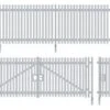 Peco Wills Kits SSM316 Modern Palisade Fencing With Gates