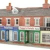 Metcalfe PO272 OO/HO Scale Low Relief Red Brick Shop Fronts Card Kit