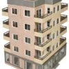 Metcalfe PO360 OO/HO Scale Low Relief Tower Block Card Kit