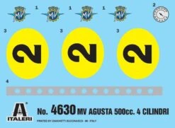 Italeri 4630 MV Agusta 500 Cc. 4 Cylinders - 1964 Mike Hailwood Model Kit 1:9 Scale -Model World Shop 3359404736