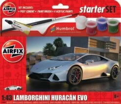 Airfix A55007 Starter Set - Lamborghini Huracán EVO Model Kit 1:43 Scale