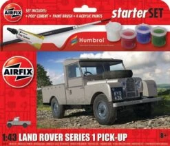 Airfix A55012 Starter Set - Land Rover Series 1 Pick-Up Model Kit 1:43 Scale
