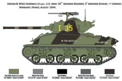Italeri 6568 M4A1 Sherman With U.S. Infantry Model Kit 1:35 Scale -Model World Shop 3498165557