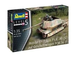 Revell 03292 Marder I 7,5cm Pa.K. 40 (Sf.) Auf Geschützwagen FCM 36 (f) Model Kit 1:35 Scale