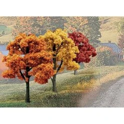 Woodland Scenics TR1577 3"-5" Ready Made Fall Colours Deciduous Value Pack (14/Pk)