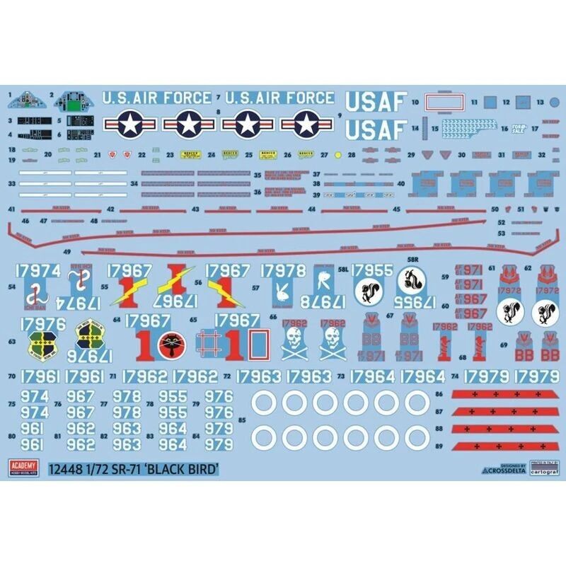 Academy 12448 SR-71 Black Bird Model Kit 1:72 Scale 2 Academy 12448 SR-71 Black Bird Model Kit 1:72 Scale - Image 2