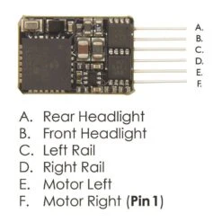 Bachmann 36-568A EZ Command 6 Pin DCC Loco-Decoder (with Brake Button Function)