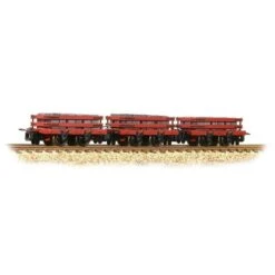 Bachmann 393-076 Slate Wagons 3-Pack Red With Slate Load [W, WL]