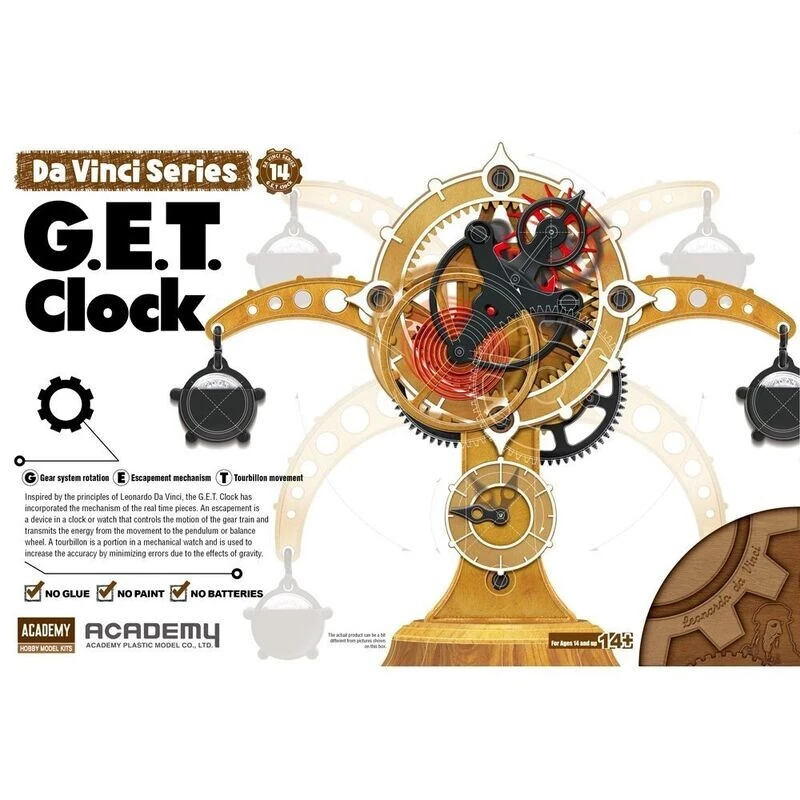 Academy 18185 Da Vinci G.E.T. Clock Model Kit 1 Academy 18185 Da Vinci G.E.T. Clock Model Kit