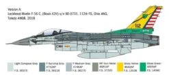 Italeri 2825 F-16C Fighting Falcon Model Kit 1:48 Scale -Model World Shop 3708753194